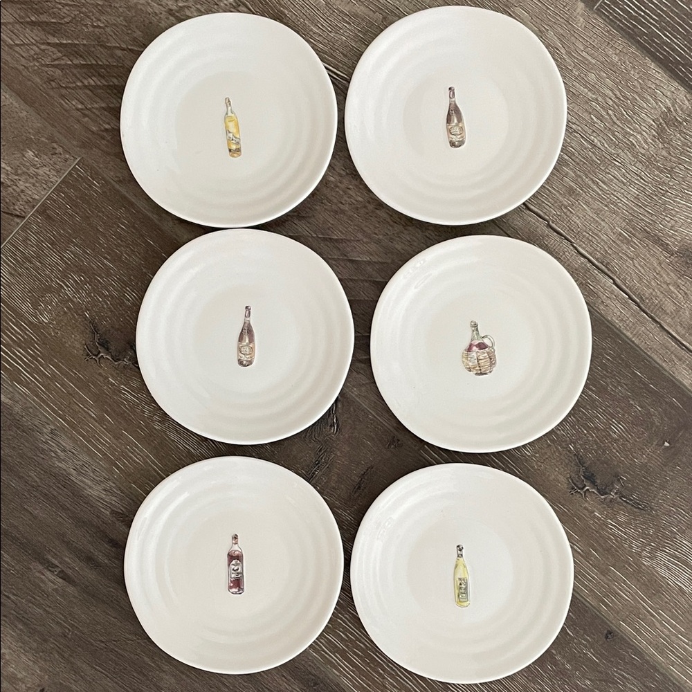 William Sonoma Appetizer Cheese Plates lot of 6